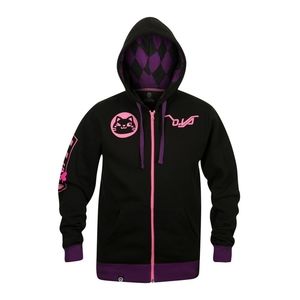 M Jinx Overwatch D.Va Black Cat Force Hoodie EUC